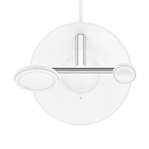 Belkin BOOST CHARGE PRO - Trådlös laddare - med MagSafe + AC-adapter - 15 Watt - Snabbladdning - vit (WIZ017VFWH)