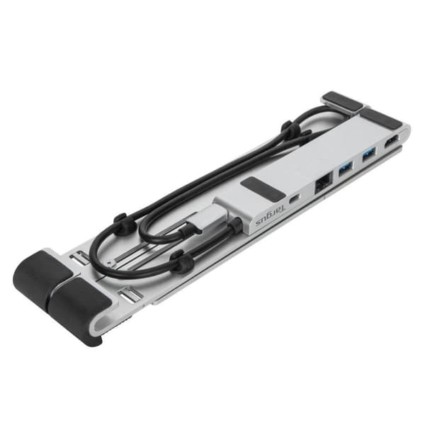 Targusin kannettava teline integroidulla telakalla - telakointiasema + kannettavan tietokoneen pidike - USB-C 3.2 Gen 1 / Thunderbolt 3 - HDMI - GigE