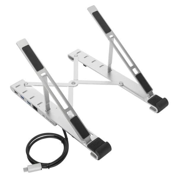 Targusin kannettava teline integroidulla telakalla - telakointiasema + kannettavan tietokoneen pidike - USB-C 3.2 Gen 1 / Thunderbolt 3 - HDMI - GigE