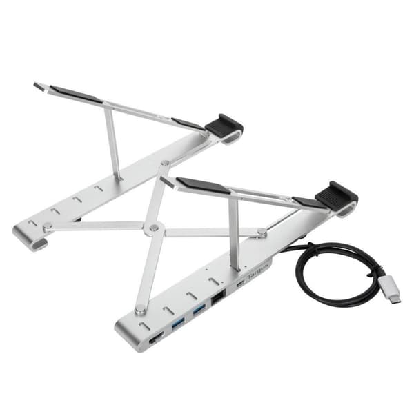 Targusin kannettava teline integroidulla telakalla - telakointiasema + kannettavan tietokoneen pidike - USB-C 3.2 Gen 1 / Thunderbolt 3 - HDMI - GigE