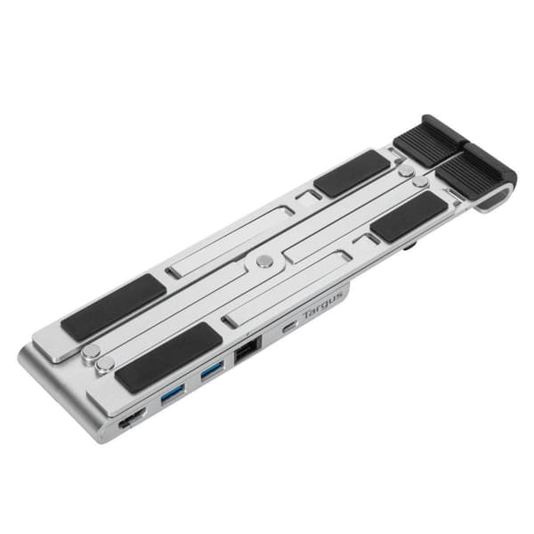 Targusin kannettava teline integroidulla telakalla - telakointiasema + kannettavan tietokoneen pidike - USB-C 3.2 Gen 1 / Thunderbolt 3 - HDMI - GigE