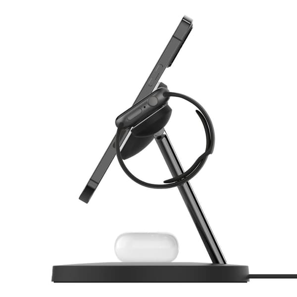 Belkin BOOST CHARGE PRO - Trådløs oplader - med MagSafe + AC Adapter - 15 Watt - Hurtig opladning - Sort (WIZ017VFBK)