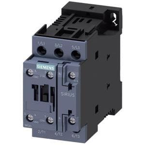 Siemens - Switch AC-3, 18,5 kW, 400 V, åben kontakt + lukket kontakt 24 V S0 skrue