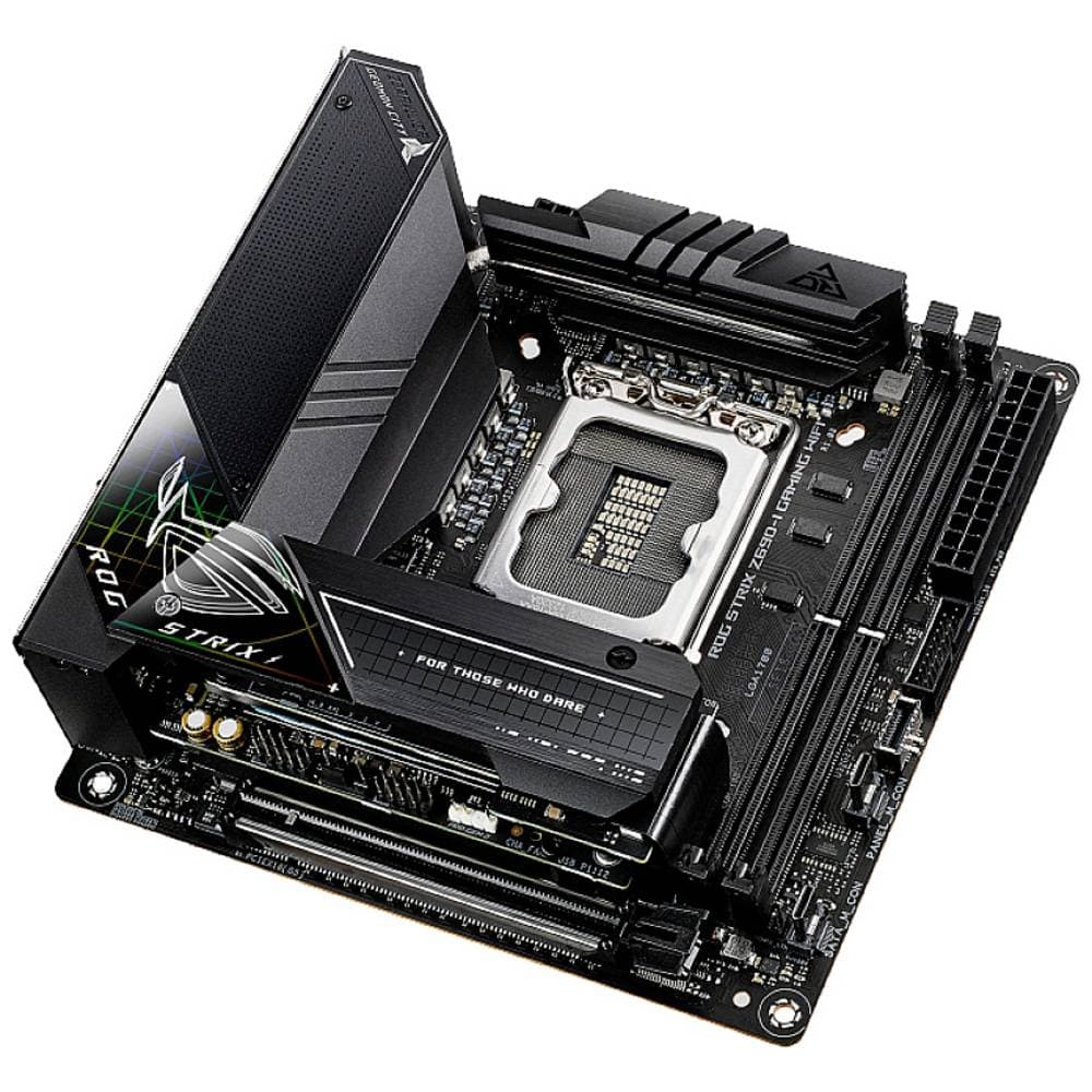 Asus ROG STRIX Z690-I GAMING WIFI Moderkort Sockel Intel® 1700 Formfaktor ATX Moderkort-chipset Intel® Z690