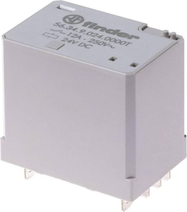 Finder 56.34.9.024.2000T Insticksrelä 24 V/DC 12 A 4x växlingskontakt 10 st.