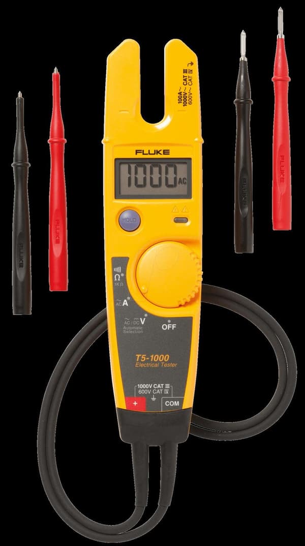 Fluke Electrical Tester - 0 - 100 A - 0 - 1000 V - 0 - 1000 V - 1000 V - Musta - Harmaa - Punainen - Keltainen - LED (659570)