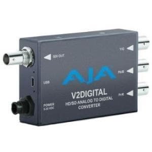 AJA V2Analog HD/SD-SDI til Analog Mini-Converter - + 5-20 VDC, 3 Watt - Ekstern Dipswitch - Kontrol (lokal / fjernbetjening) (V2Analog)