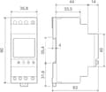 Miniatyrbillede 5 af 6: Finder 12.91.8.230.0000 Uretur til DIN-skinner 230 V/AC 1x skiftekontakt 16 A 250 V/AC Dagsprogram