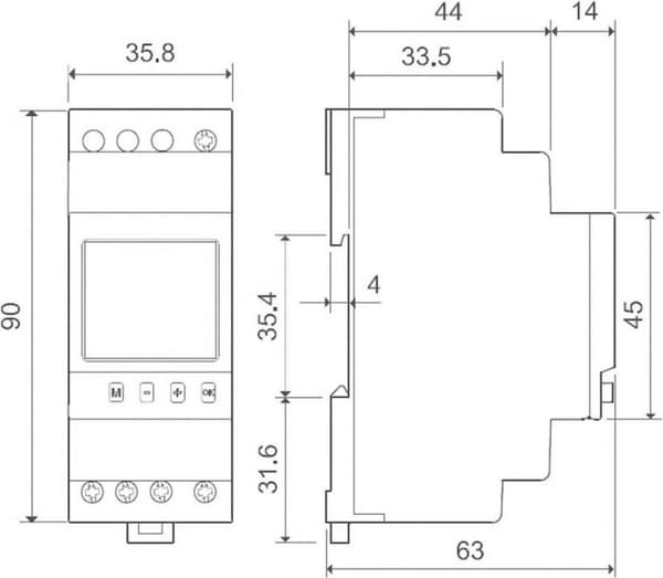 Finder 12.91.8.230.0000 Uretur til DIN-skinner 230 V/AC 1x skiftekontakt 16 A 250 V/AC Dagsprogram