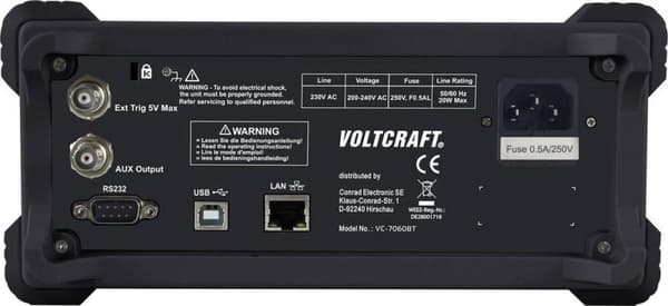 VOLTCRAFT VC-7060BT Bænkmultimeter Digital Datalogger CAT I 1000 V, CAT II 600 V Display (tæller): 60000