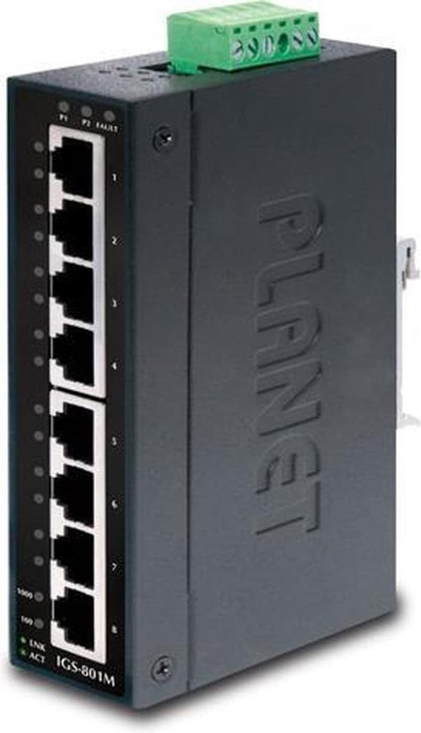 PLANET IGS-801M Network Switch Managed L2/L4 Gigabit Ethernet (10/100/1000) 1U Blå