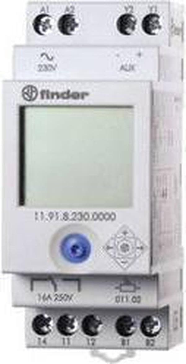 Finder 11.91.8.230.0000 Skumringsafbryder 1 stk(e) Forsyningsspænding (antal):230 V/AC Lysfølsomhed: 2 - 150 lx