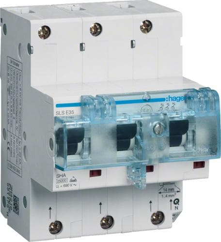 Hager HTN335E SLS switch 3P E-35A DIN skinne