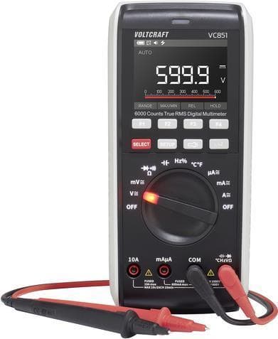 VOLTCRAFT VC-13110165 handhållen multimeter kalibrerad (ISO) digital CAT III 1000 V, CAT IV 600 V (VC-13110165)