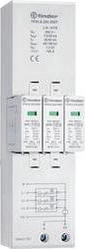 Finder 7P.04.8.255.S007 kombineret afleder type 1+2 til trefaset TN-S og TT netværk (7P048255S007)