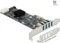 Pikkukuva 1 / 3: Delock PCI Express x4 -kortti 4 x ulkoiseen SuperSpeed USB -liitäntään