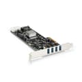 Pikkukuva 1 / 8: StarTech.com 4-porttinen USB3.0 SuperSpeed PCI Express -liitäntäkortti, jossa on 4 5Gb/s-kanavaa ja UASP - SATA/LP4-virtalähde - USB-sovitin - PCI Exp
