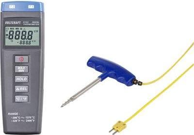 VOLTCRAFT K102 + TP 301 Lämpötilan mittauslaite -200 - +1370 °C Anturityyppi K