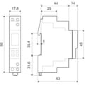 Miniatyrbillede 3 af 4: Finder 8.230.0000-1 tidskontakt til tophat skinne Driftsspænding: 230 V/AC 12.71.8.230.0000 1 skiftekontakt 16A 250