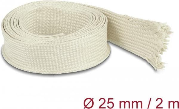 Delock - flettet slange - 2,0m - hvid (20895)