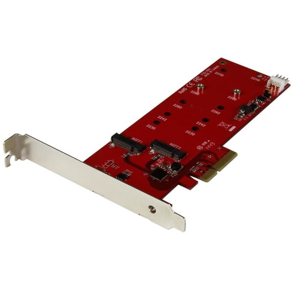 StarTech.com 2x M.2 SATA SSD-interfacekort - PCIe - PCI Express M.2 SATA III-controller - NGFF-kort