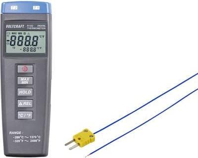 VOLTCRAFT K102 + TP 202 temperaturmåler -200 til +1370 °C sensor type K