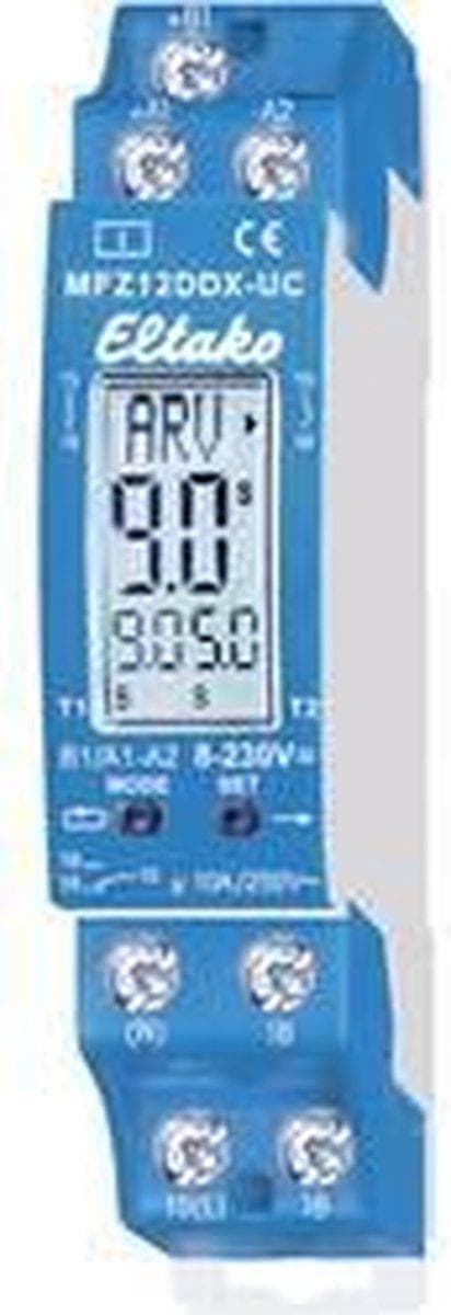 Eltako MFZ12DDX-UC Tidsrelä Multifunktionell 230 V 1 stycke(r) Varaktighet: 0,1 s - 99 h 1x växlingskontakt