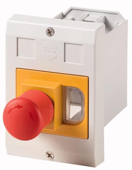 Eaton 281636 E-PKZ01-PVT installation af tomt hus, med NØDSLUK-kontakt (L x B x H) 80 x 85 x 129 mm grå, rød, G