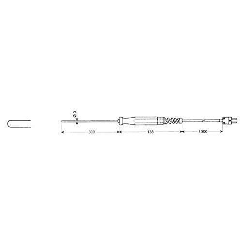 Greisinger Immersion Sensor GTF 1200/300/200 till 1150 grader CK