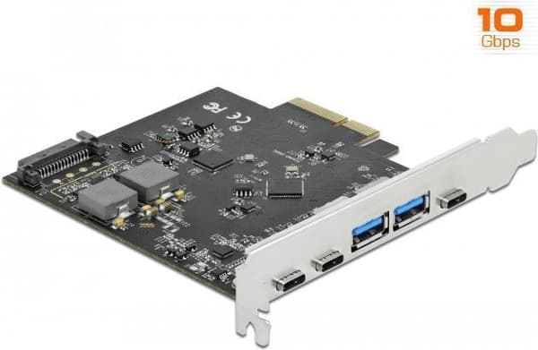 DeLOCK - USB-adapter - PCIe 3.0 x4 - USB-C 3.2 Gen 2 x 3 + USB 3.2 Gen 2 x 2 (89074)