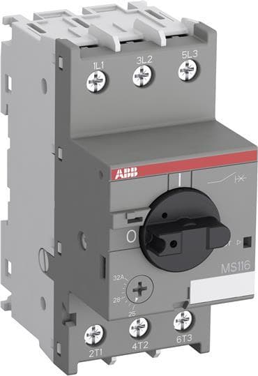 ABB MS116-25 1SAM250000R1014 Motorbeskyttelsesafbryder Trip Klasse 10A, 20 25 A, Grå