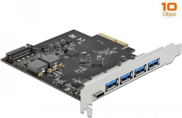 DeLOCK - USB-adapter - PCIe 3.0 x4 - USB-C 3.2 Gen 2 x 1 + USB 3.2 Gen 2 x 4 (89026)