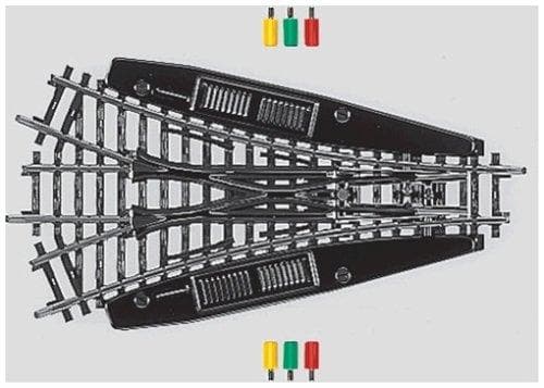 Märklin 2270 - trevejsafbryder r424,6 mm, indhold 1 stk Sort