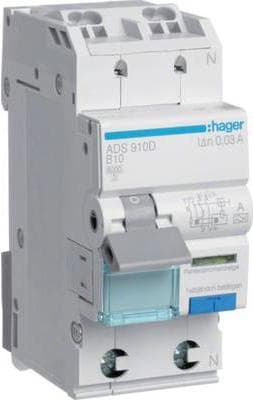 RCBO 1P+N 6kA B-10A 30mA ADS910D (ADS910D)