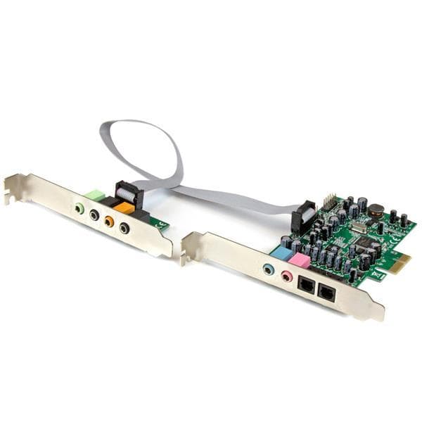 StarTech.com 7.1-kanals ljudkort - Ljudkort - 192 kHz - 7.1 - PCIe - CM8828 - Lågprofil (PEXSOUND7CH)