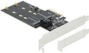 DeLOCK 3 portar SATA och 2 kortplats M.2 Key B PCI Express x4 Card - Low Profile Form Factor - Lagringskontroller - M.2 - M.2 Card / SATA 6Gb/s Low-Pr