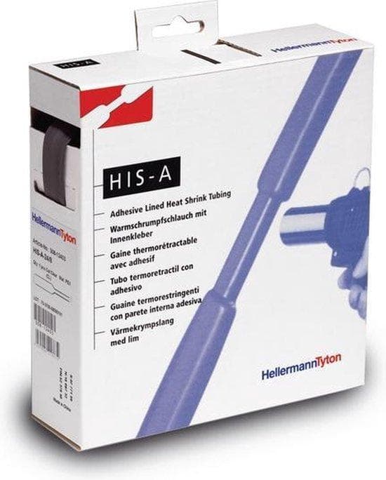 HellermannTyton krymprörslåda svart 18 mmx6 mmx4 m - 308-11800 (HIS-A-18/6-BK)
