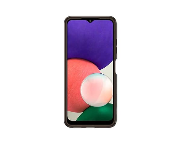 Samsungin pehmeä läpinäkyvä kotelo - Samsung Galaxy A22 (5G) - musta