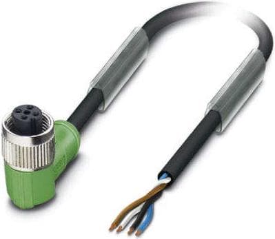 Phoenix Contact sensor-/aktuatorkabel M12 (90°) bøsning åben 5,00 m (SAC-4P- 5.0-PUR/M12FR)