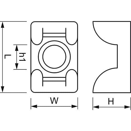 Hellermann Tyton MB3A Vit 100st(s) Kabelklämma (MB3A-PA66-NA-C1)