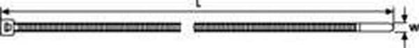 HellermannTyton 111-12619 T120M-N66-NA-C1 Kabelbinder 460 mm 7,60 mm Natur Varmestabiliseret 100 stk.
