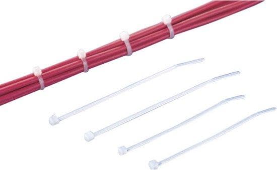 HellermannTyton kabelbindere indvendigt savtakket T-serie (L x B) 390 mm x 7,6 mm T120R-PA66-NA-C1 Farve: Transparent Pakke med 100 HellermannTyton (1
