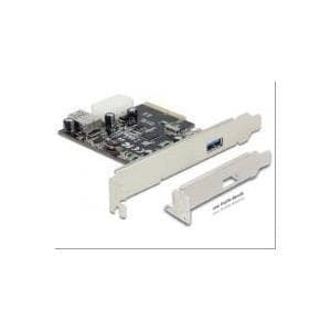 Delock PCI Express x4-kort > 1 x eksternt + 1 x intern SuperSpeed USB 10 Gbps (USB 3.1 Gen 2) type A hun (89399)