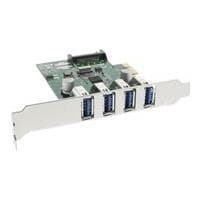 InLine - USB-adapter - PCI Express 2.0 x1 Low Profile - USB3.0 x 4 (76661C)