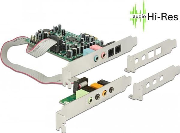 DeLOCK - lydkort - 24-bit - 192 kHz - 92 dB S/N - 7.1 - PCIe - CM8828+CM9882A