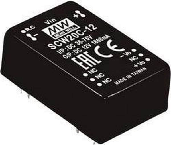 Mean Well SCW20A-12 DC/DC Converter Modul 1666 mA 20 W Antal udgange: 1 x