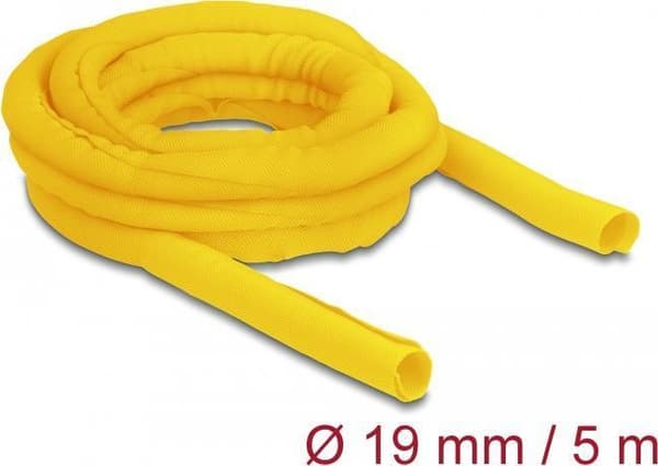 Delock - flettet slange - 5,0m - gul (20874)