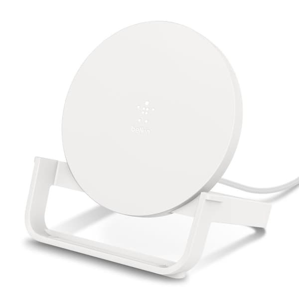 Linksys Belkin BOOST CHARGE - Trådlös laddare + AC-adapter - 10 Watt - QC 3.0 - vit (WIB001VFWH)