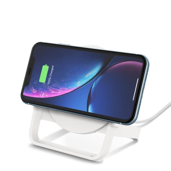 Linksys Belkin BOOST CHARGE - Trådlös laddare + AC-adapter - 10 Watt - QC 3.0 - vit (WIB001VFWH)