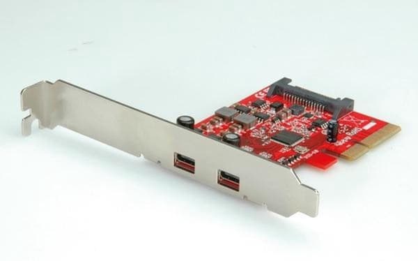 ROLINE PCI-Express x4-adapter, 2x portar Typ C USB3.1-gränssnittskort/adapter USB 3.2 Gen 1 (3.1 Gen 1)
